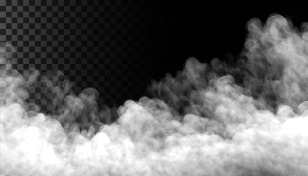 PSD Brouillard ou fumée arrière-plan transparent isolé Brume blanche smog vapeur de poussière PNG