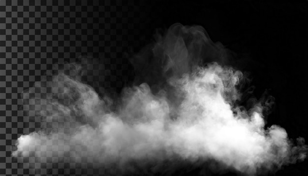 PSD psd brouillard ou fumée isolée sur fond de brume ou de smog transparent fumée de png