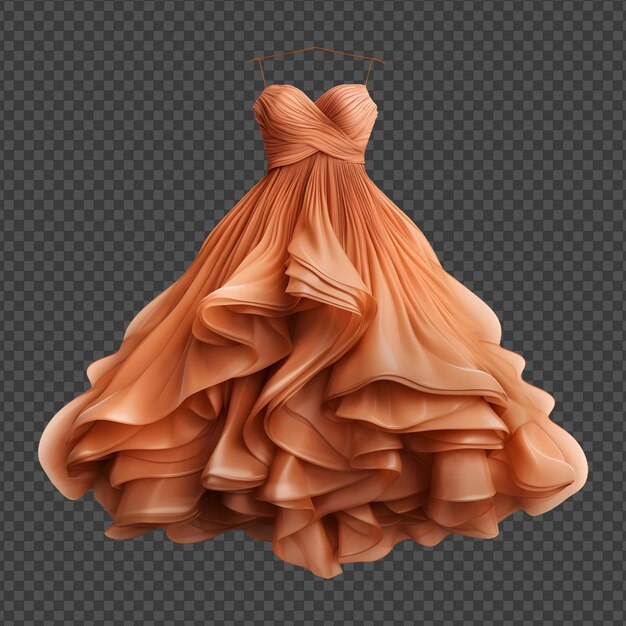 PSD psd brown girl_dress isolado em branco e transparente_background