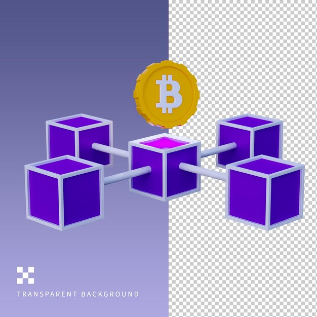 PSD-Browser Bitcoin 3D-Illustration