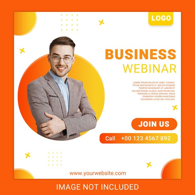 PSD Busines webinar modelo de postagem de instagram