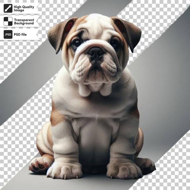 PSD psd cachorrinho de bulldog inglês em fundo transparente