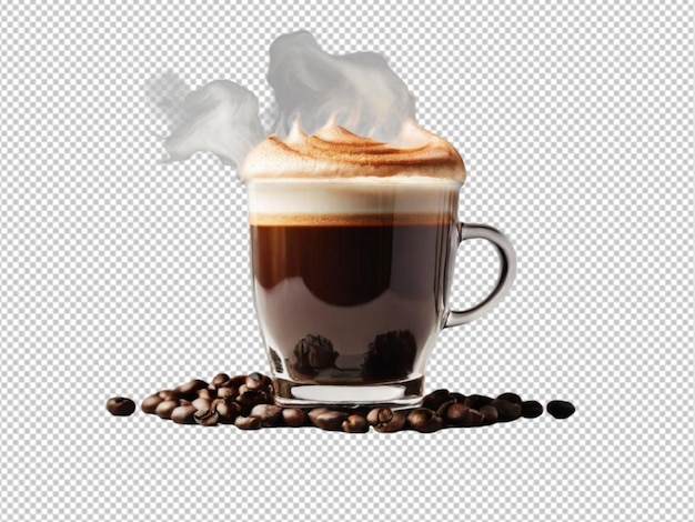 PSD psd de un café caliente