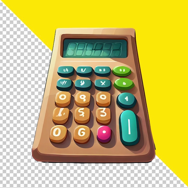 PSD psd de una calculadora en un fondo transparente