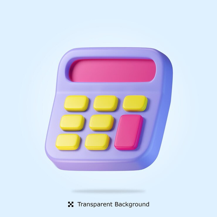 PSD psd calculadora icono 3d