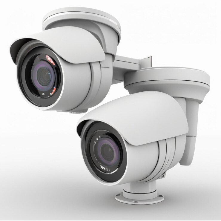PSD psd de la cámara de cctv en un fondo blanco