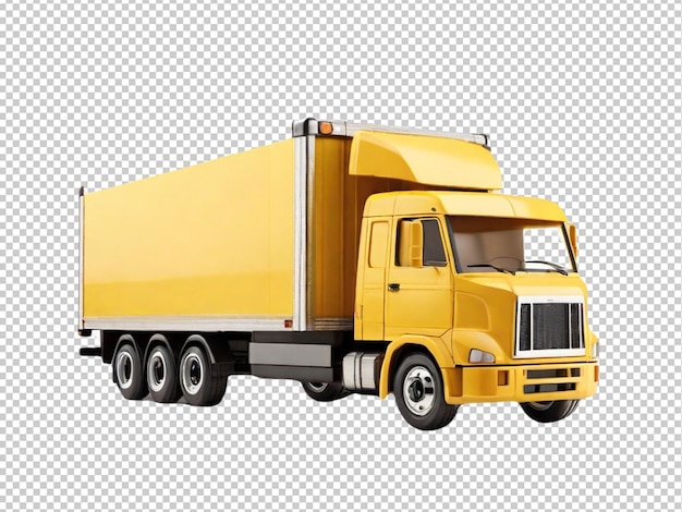 PSD psd d'un camion jaune sur un fond transparent