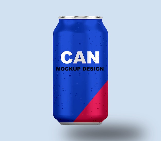 Psd can mockup para o modelo