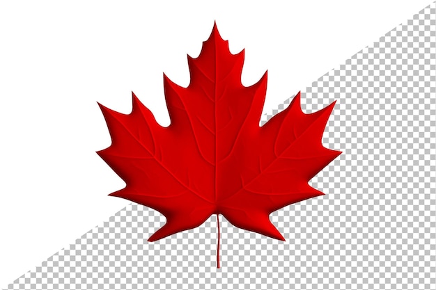 Psd Canada day foglia d'acero rossa su uno sfondo trasparente