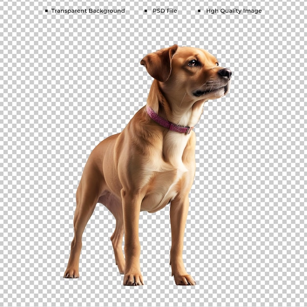 PSD cão bonito corpo inteiro fundo transparente