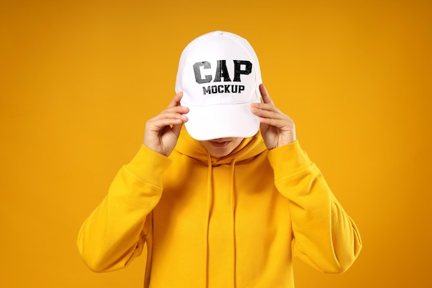 PSD-Cap-Mockup für eine elegante Branding-Vorlage