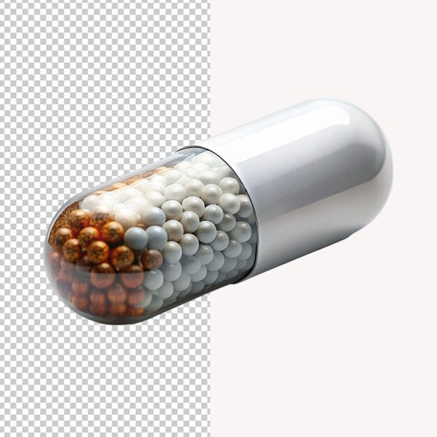 PSD psd d'une capsule 3d premium sur fond transparent