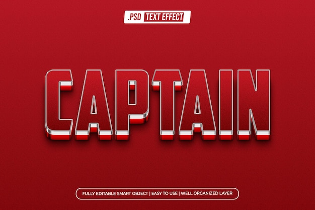 PSD psd-captain 3d-bearbeitbare texteffekte