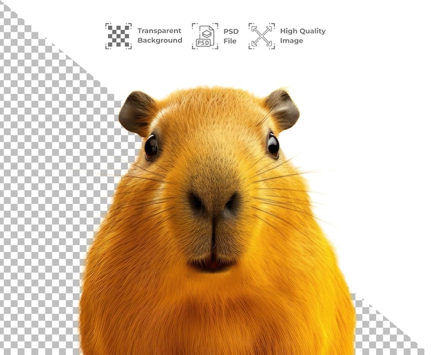 PSD psd capybara hydrochoerus hydrochaeris isolé sur fond transparent