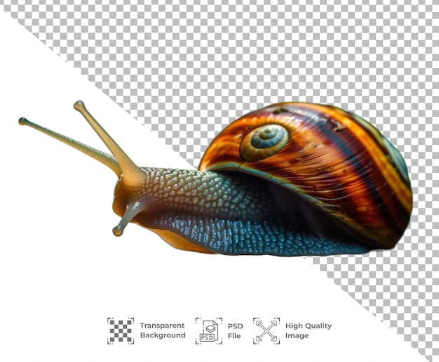 PSD Caracol isolado em fundo transparente