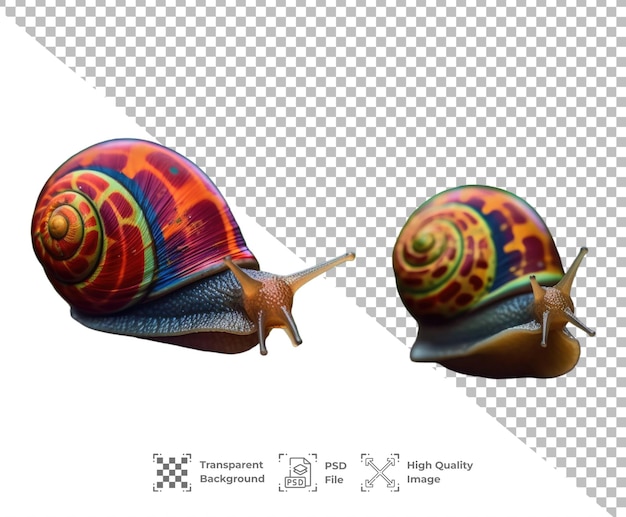 PSD Caracol isolado em fundo transparente