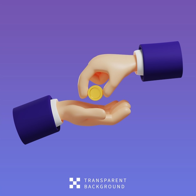 PSD caridad 1 Ilustración en 3D