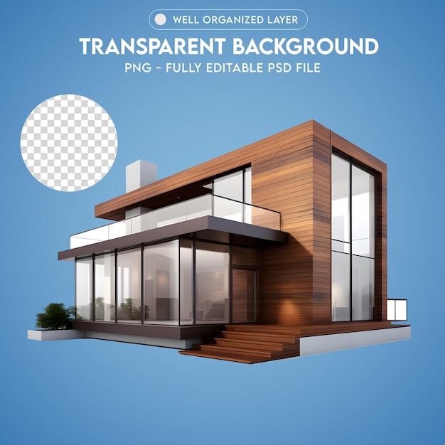 PSD Casa Residência PNG Transparente
