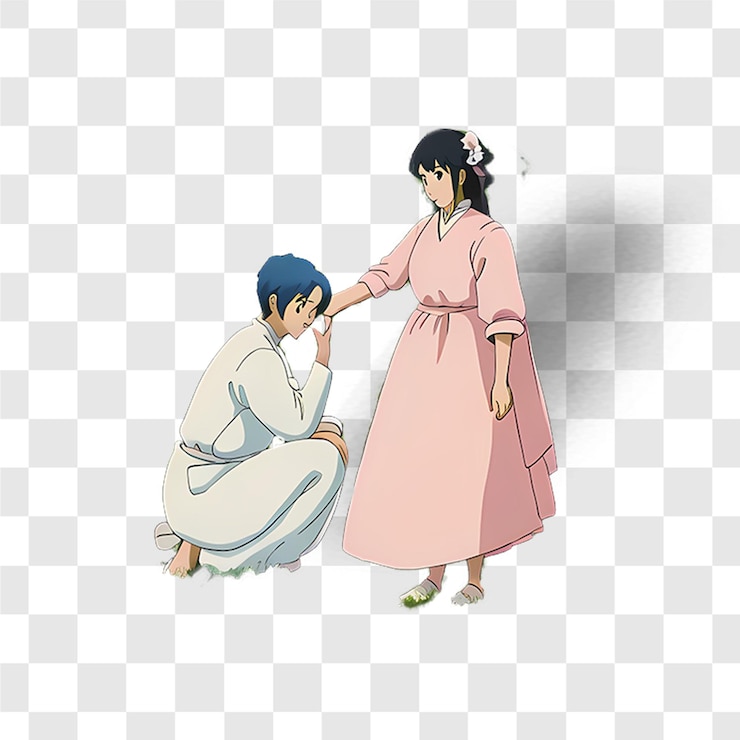 PSD psd casal bonito romance momento visão ilustração vetorial fundo transparente