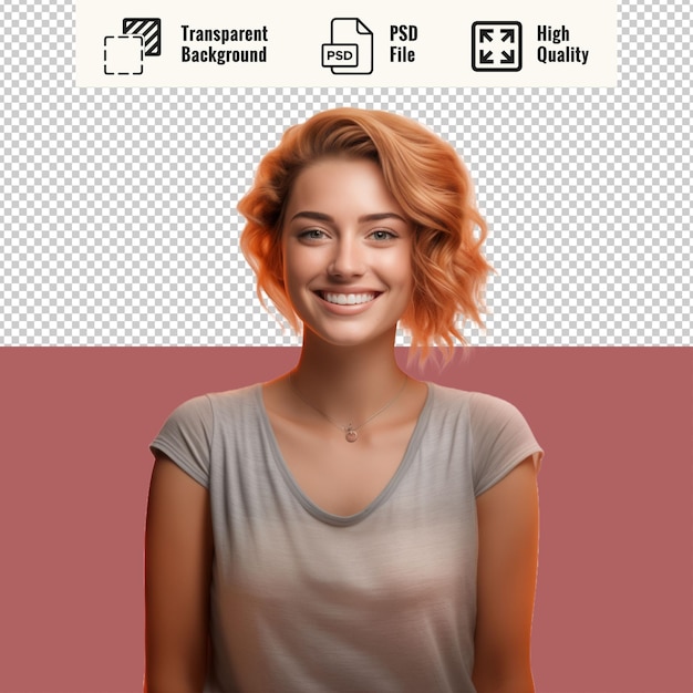 PSD psd casual frau mit linda sonrisa