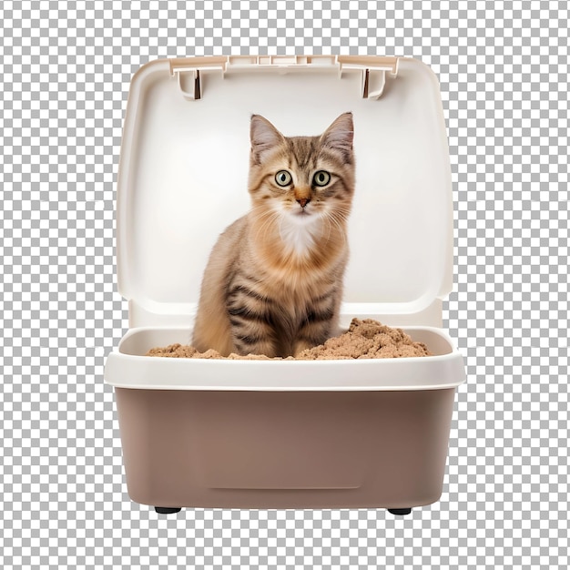 PSD psd cat_litter_box isolado em fundo transparente