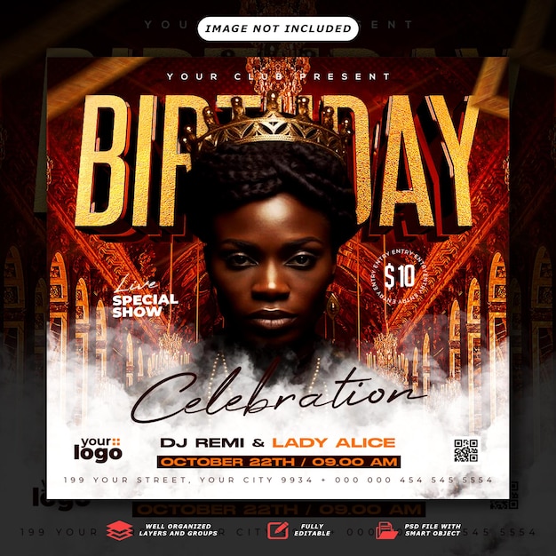 PSD Célébrer dans le style Top Designs de flyer d'anniversaire pour les fêtes