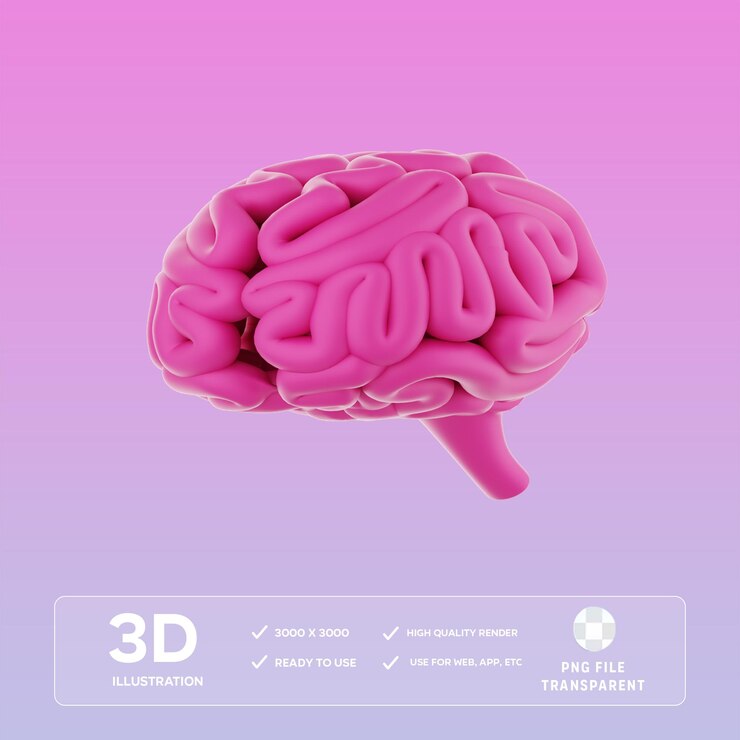 PSD cerebro creativo Ilustración en 3D