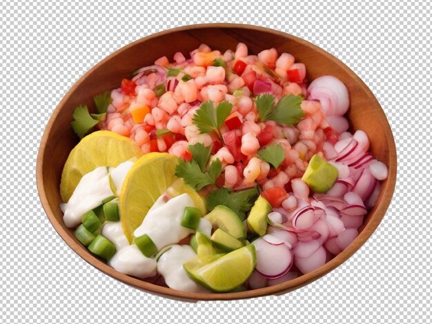 PSD psd ceviche png sur un fond transparent