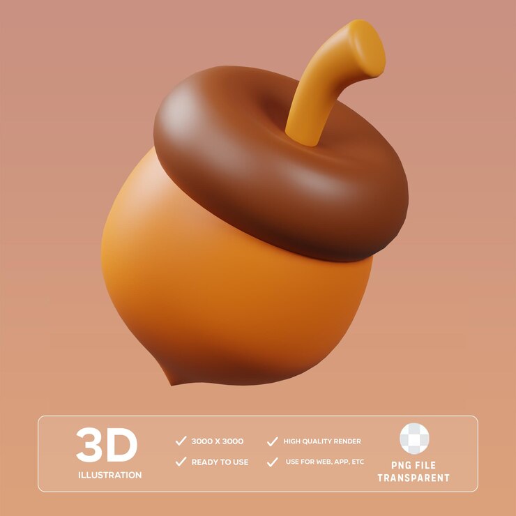PSD psd chesnut 3d-illustration