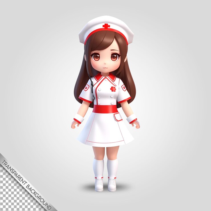PSD psd chibi nurse transparent background