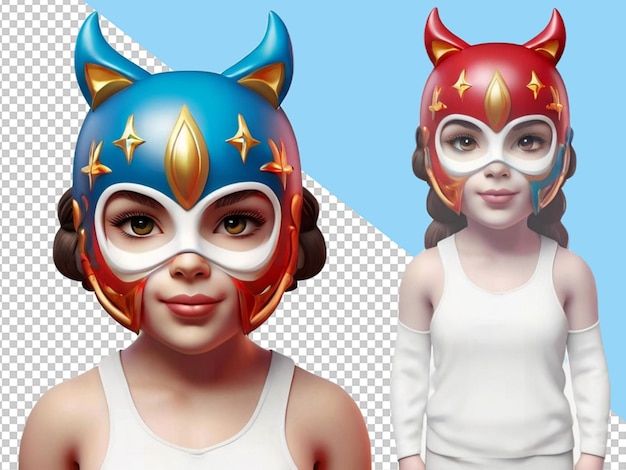 Psd de una chica de carnaval en 3d