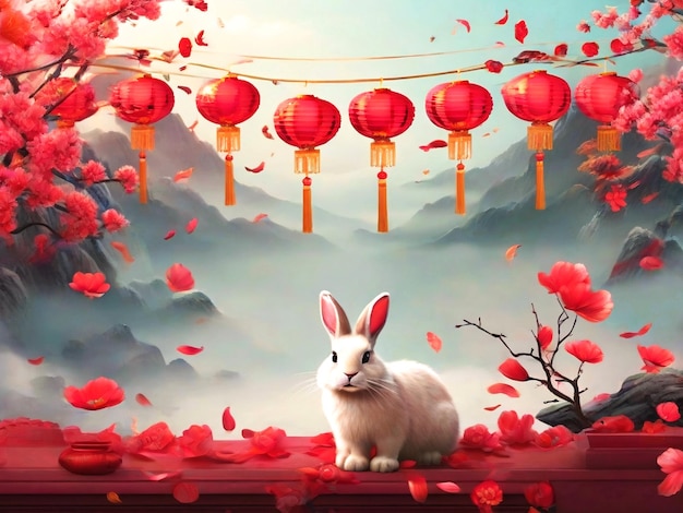 PSD chinesisches Neujahr hintergrund traditionelles Frühlingsfest beste Qualität hyper-realistische Tapeten
