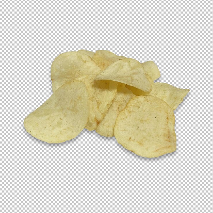 PSD psd chips de pomme de terre isolés sur un fond transparent