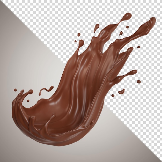 PSD Chocolate isolado espirra