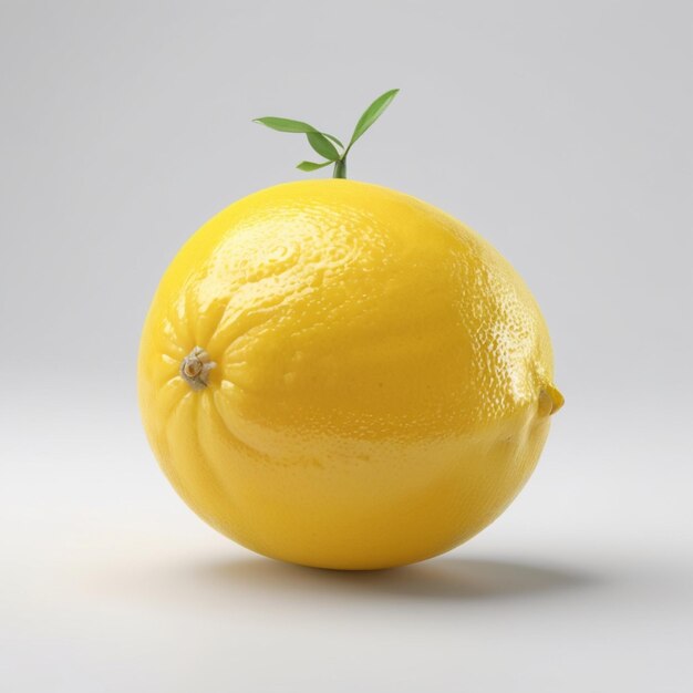 PSD psd de citron sur un fond blanc