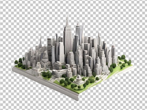 PSD psd de una ciudad de nueva york en 3d