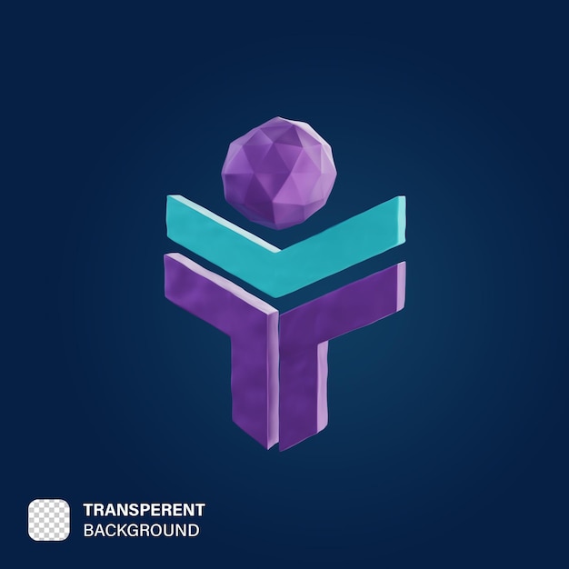 PSD Clay 3D People Logo Render