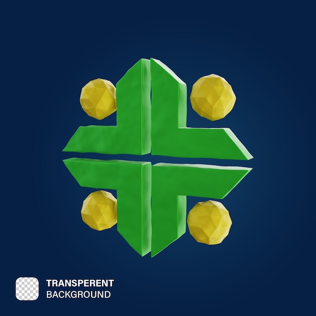 PSD Clay Star 3D-Rendering in abstrakter Farbe