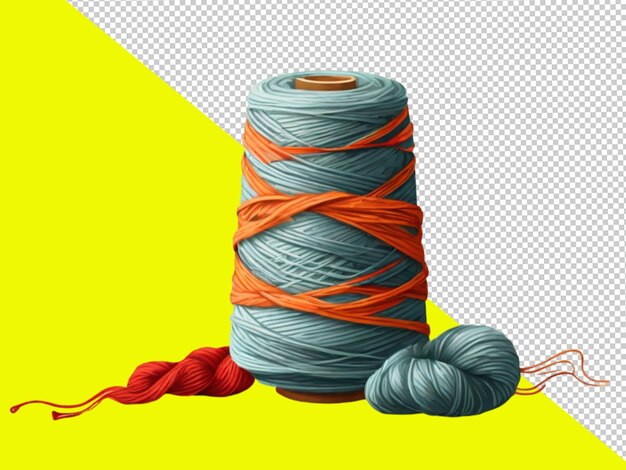 PSD psd d'un clipart de yarn skein sur un fond transparent