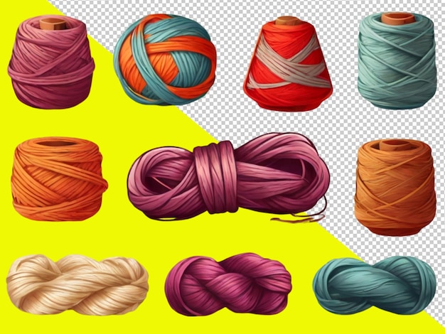 PSD psd de un clipart de yarn skein en un fondo transparente