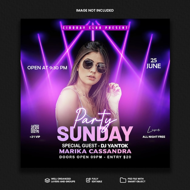 PSD-Club-DJ-Nachtparty-Flyer-PSD-Vorlagendesigns