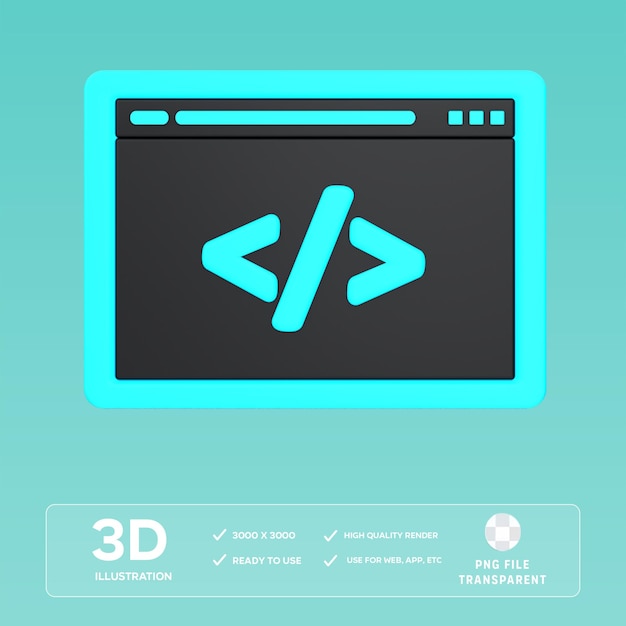 PSD-Codierung in 3D-Illustration