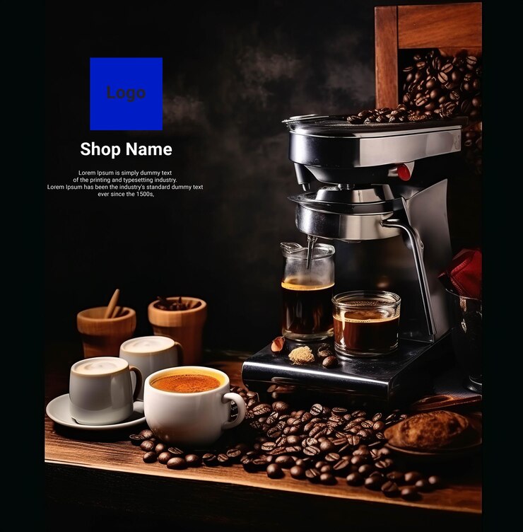 PSD psd-coffee-shop-menübuch-design-hintergrund, generiert von ki