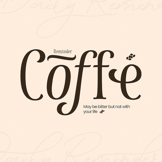 PSD Coffee Typographie Design für soziale Medien und Instagram Post Vorlage