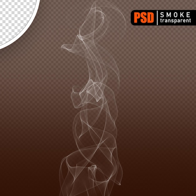 PSD psd colección de humo de render 3d sobre fondo transparente