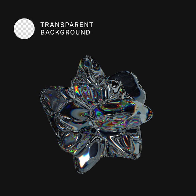 PSD Colorful 3d shape dispersion effect glass material