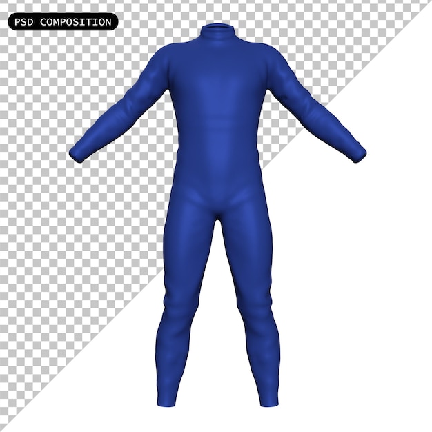 Psd Combinaison De Plongée Sous-vêtements De Mode Isolé 3d Render Illustration