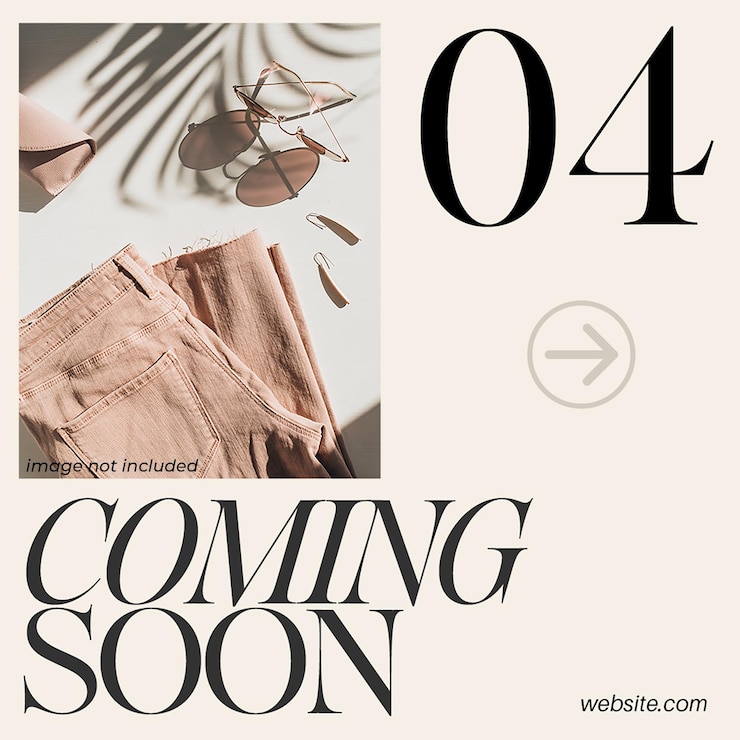 PSD psd coming soon design de mode pour les médias sociaux et le modèle de poste instagram