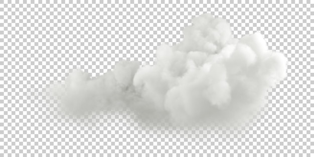 PSD Condição nuvens brancas atmosfera em fundos transparentes renderização 3D