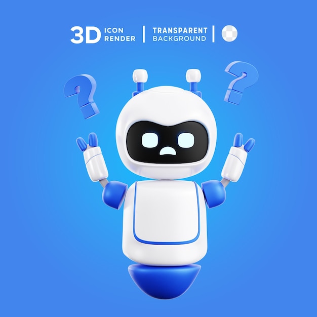 PSD psd confundió el robot en la ilustración 3d